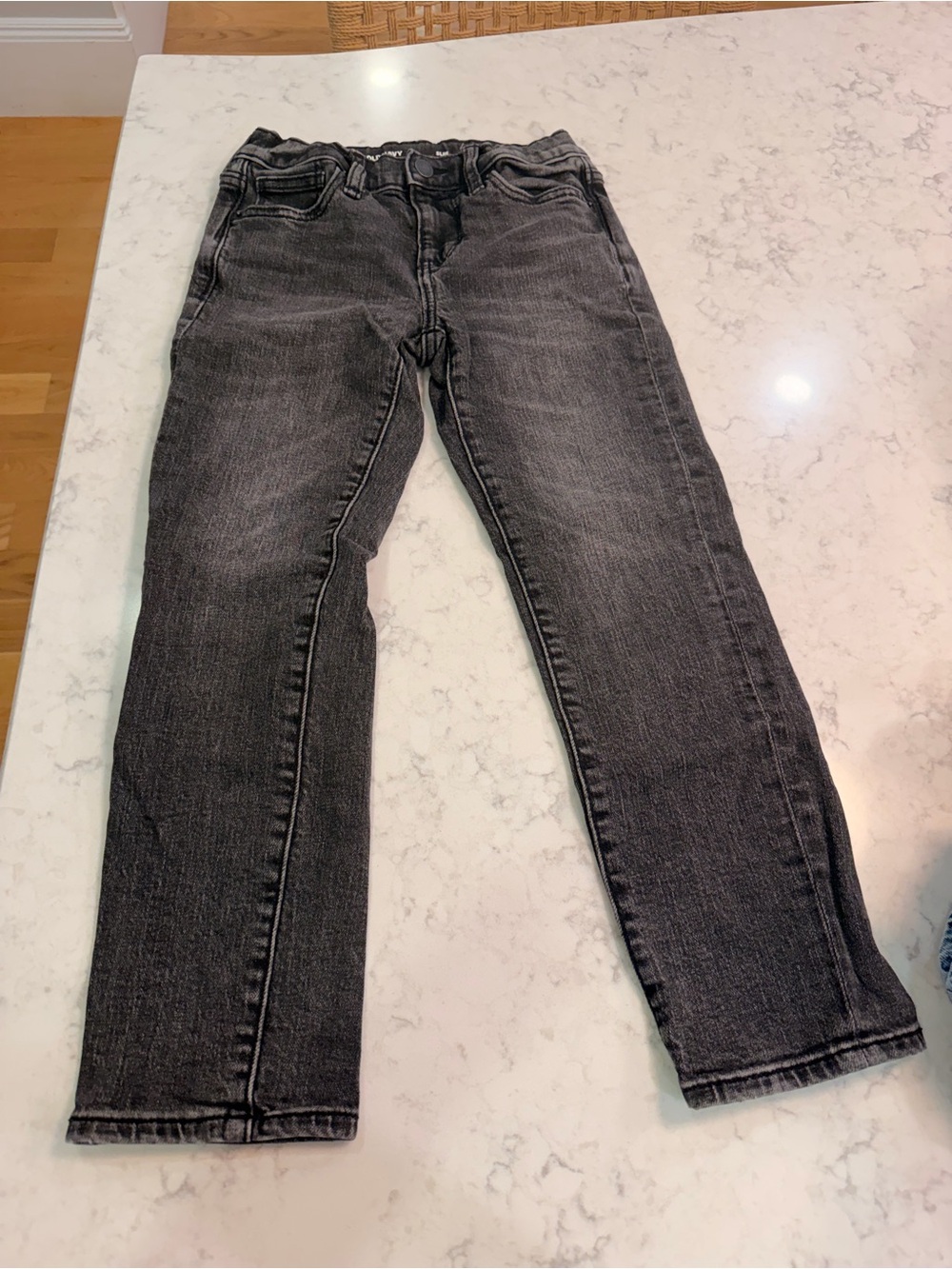 Old Navy Boys Slim Straight Jeans in Washed Black